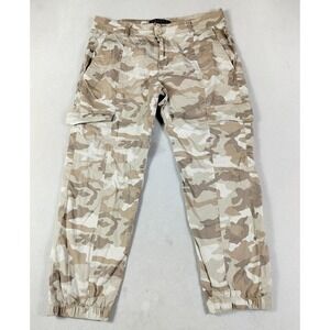 Sanctuary Cargo Pants Womens 32 Beige Camo Jogger Standard Surplus Stretch